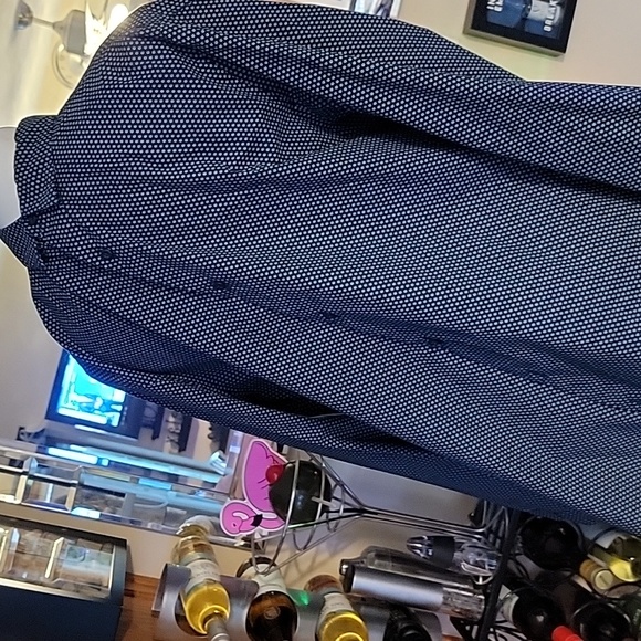 01.ALGO. stretch blue print. L short - Picture 1 of 9